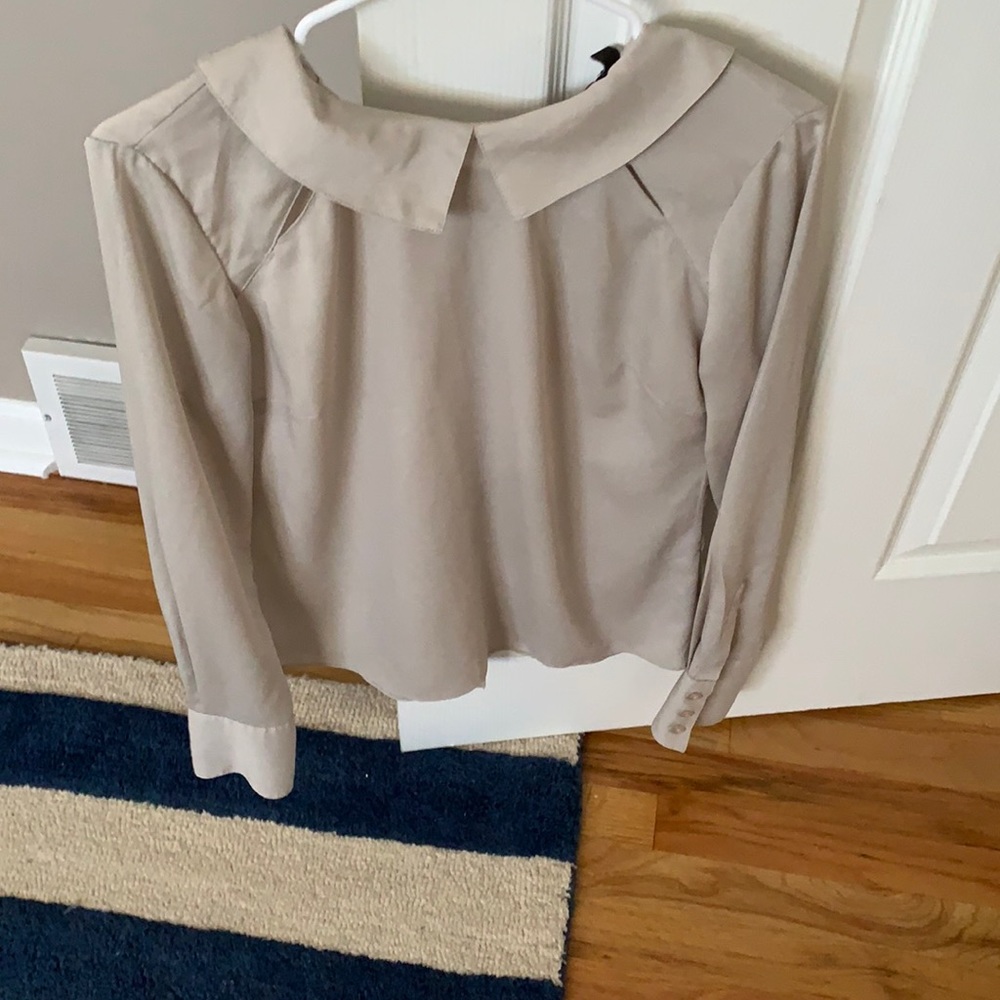 Beige collared top